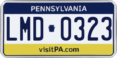 PA license plate LMD0323