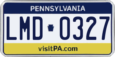PA license plate LMD0327