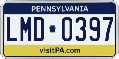 PA license plate LMD0397