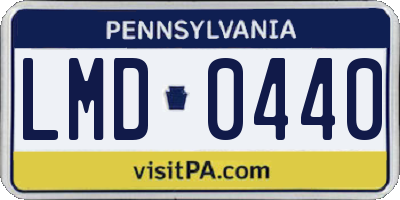 PA license plate LMD0440