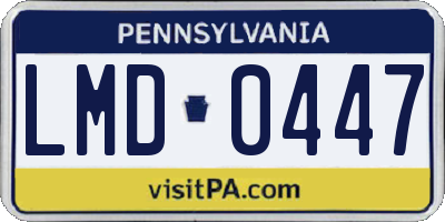 PA license plate LMD0447