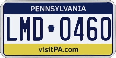 PA license plate LMD0460