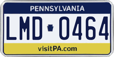 PA license plate LMD0464