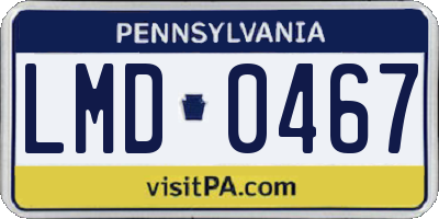 PA license plate LMD0467