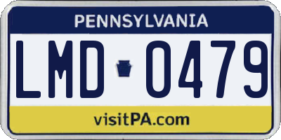 PA license plate LMD0479