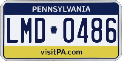 PA license plate LMD0486