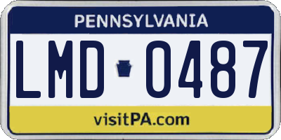 PA license plate LMD0487