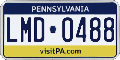 PA license plate LMD0488