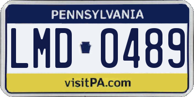 PA license plate LMD0489