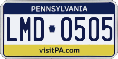 PA license plate LMD0505