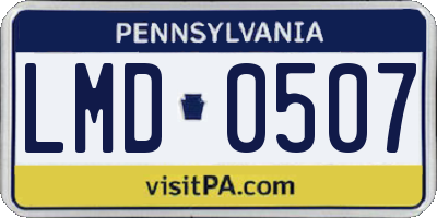 PA license plate LMD0507
