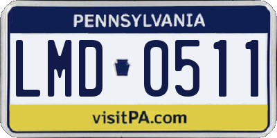 PA license plate LMD0511