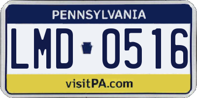 PA license plate LMD0516