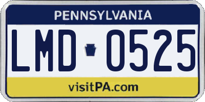 PA license plate LMD0525