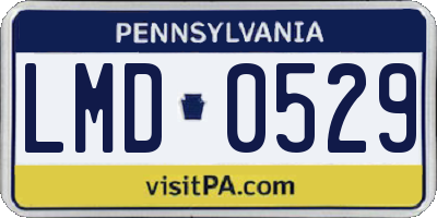PA license plate LMD0529
