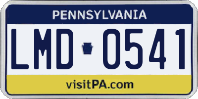 PA license plate LMD0541