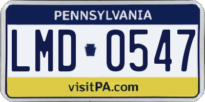 PA license plate LMD0547
