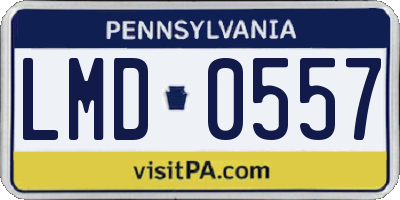 PA license plate LMD0557