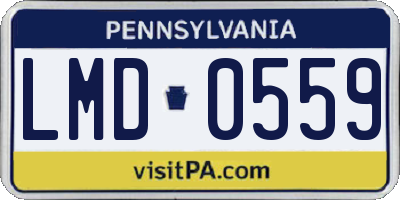 PA license plate LMD0559