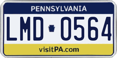 PA license plate LMD0564
