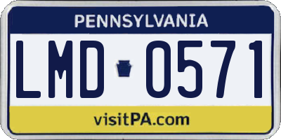 PA license plate LMD0571