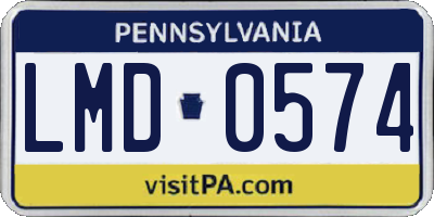 PA license plate LMD0574