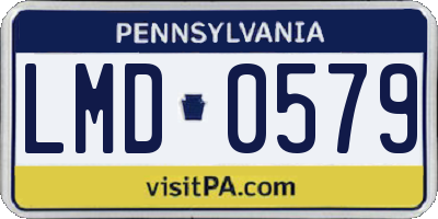 PA license plate LMD0579
