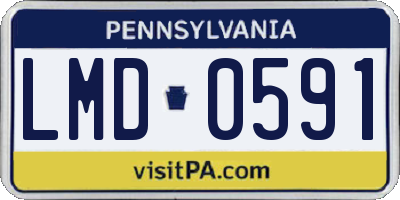 PA license plate LMD0591