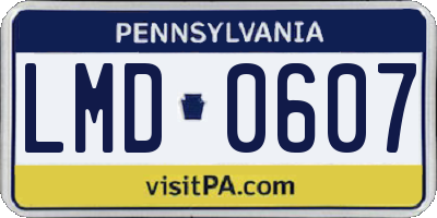 PA license plate LMD0607
