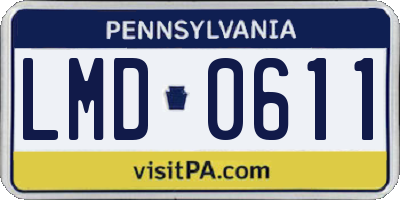 PA license plate LMD0611