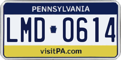 PA license plate LMD0614