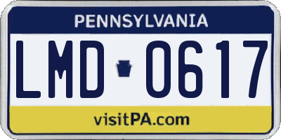 PA license plate LMD0617