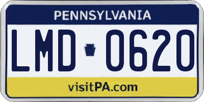 PA license plate LMD0620