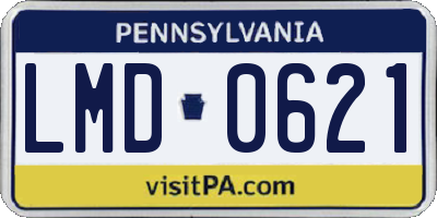 PA license plate LMD0621