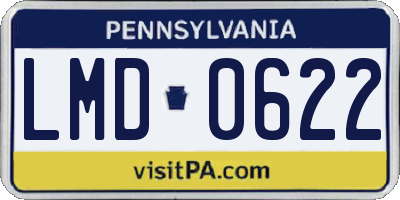 PA license plate LMD0622