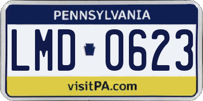 PA license plate LMD0623