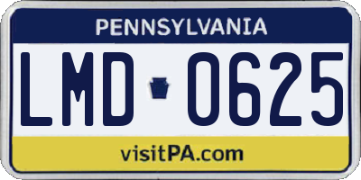 PA license plate LMD0625