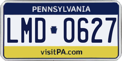 PA license plate LMD0627