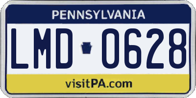 PA license plate LMD0628