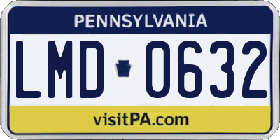 PA license plate LMD0632