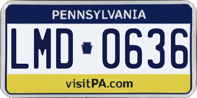 PA license plate LMD0636