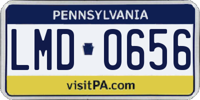 PA license plate LMD0656