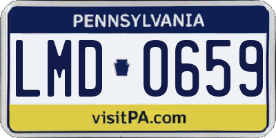 PA license plate LMD0659
