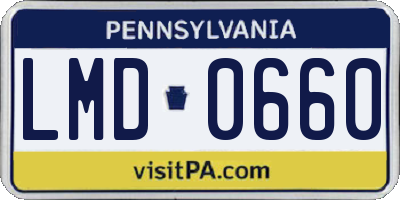 PA license plate LMD0660