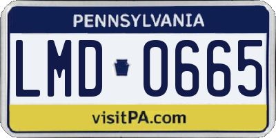 PA license plate LMD0665