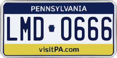 PA license plate LMD0666