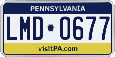 PA license plate LMD0677