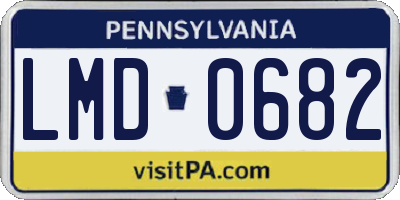 PA license plate LMD0682