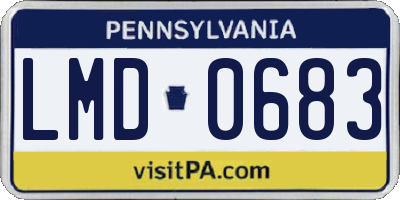 PA license plate LMD0683