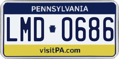 PA license plate LMD0686